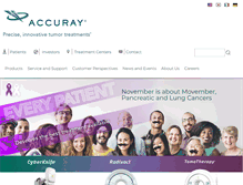 Tablet Screenshot of accuray.com